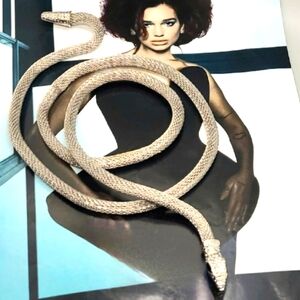 NWT Bendable Adjustable Mesh Sexy Snake Silver Necklace or Bracelet